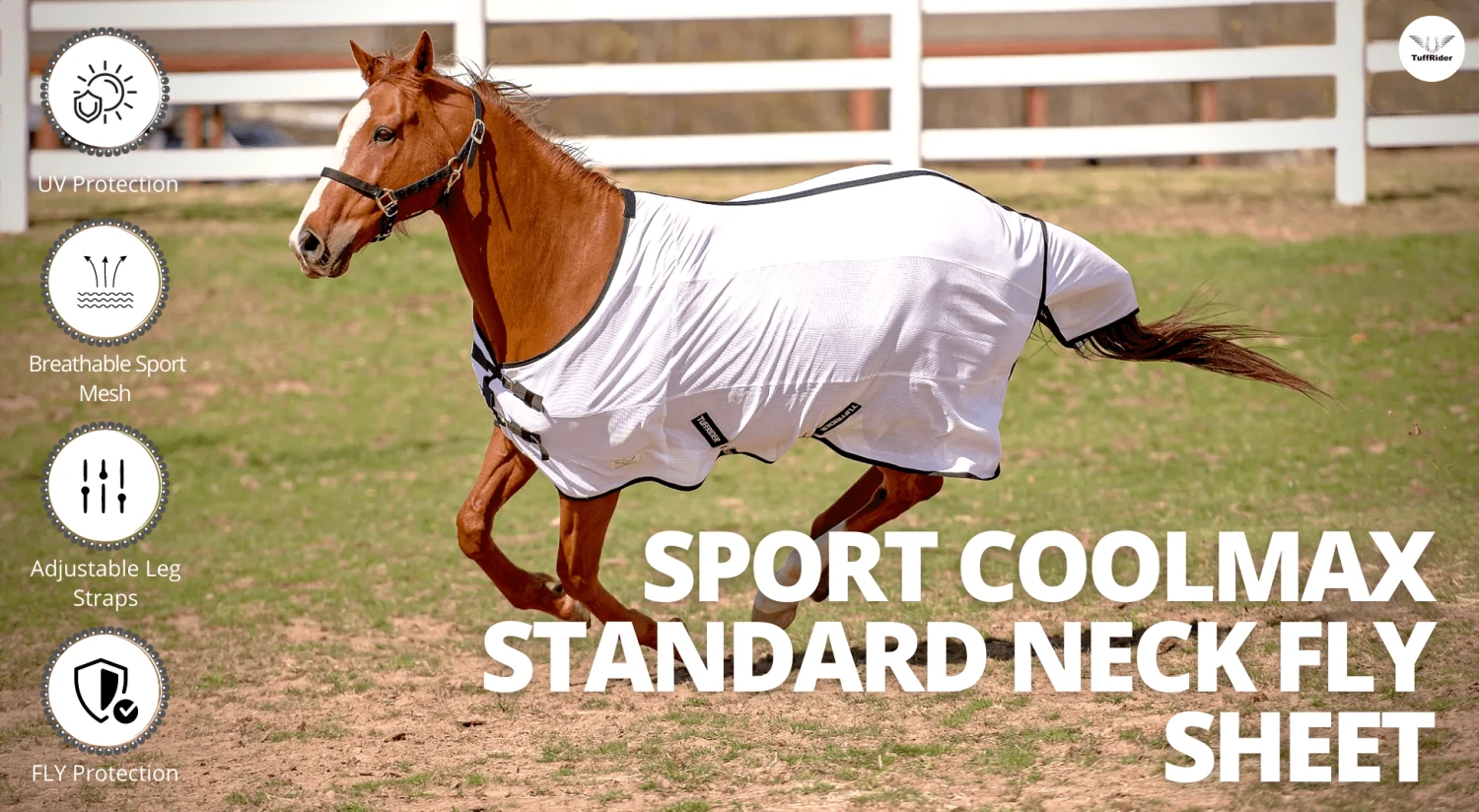 TuffRider Sport CoolMax/Mesh Blend Standard Neck Fly Sheet - Image 3