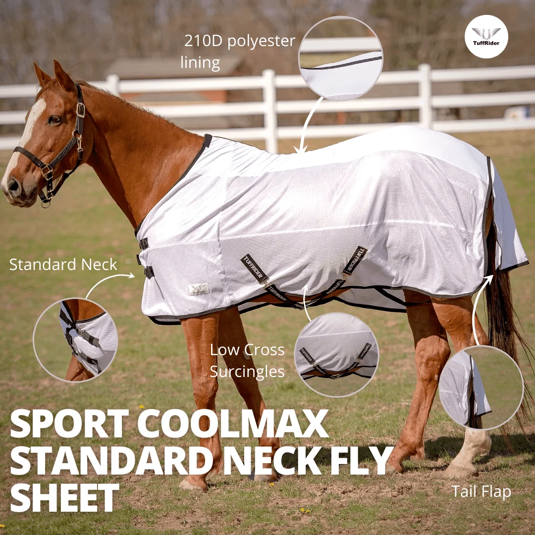 TuffRider Sport CoolMax/Mesh Blend Standard Neck Fly Sheet - Image 4