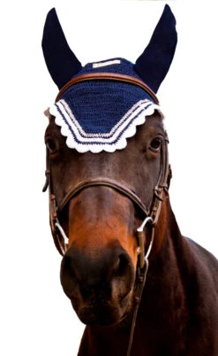 Equine Couture Fly Bonnet With Silver Lurex & Contrast Color