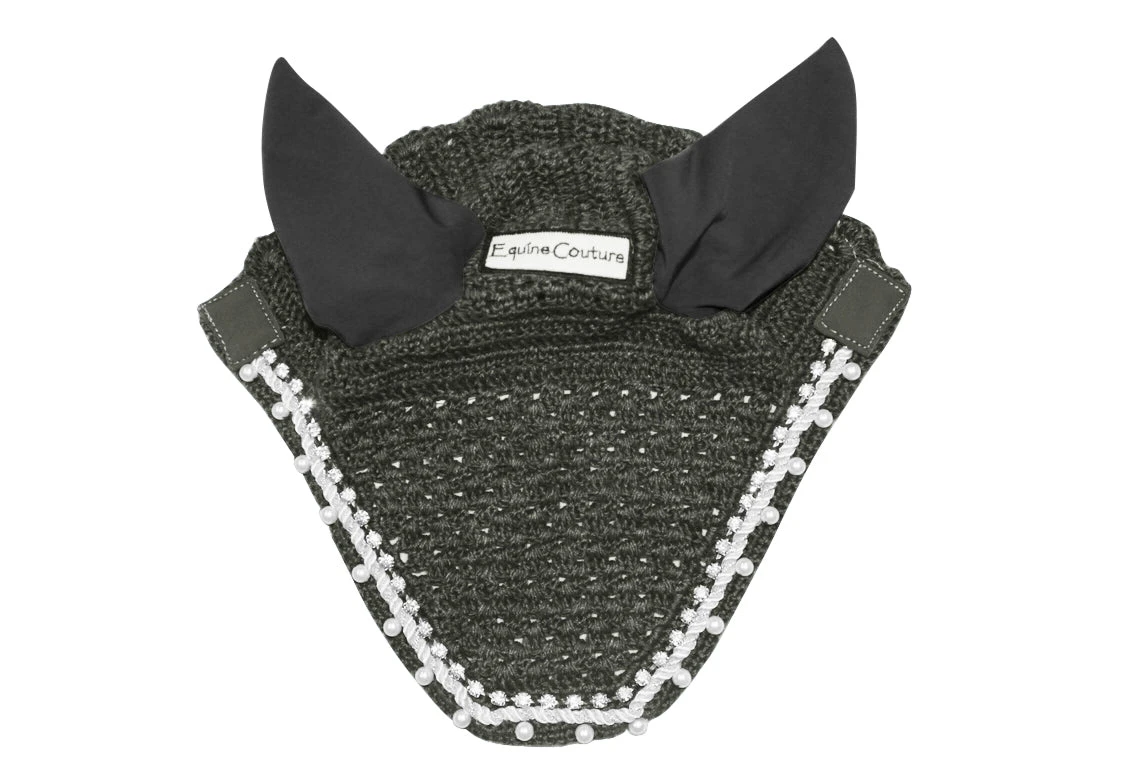 Equine Couture Fly Bonnet With Pearls And Crystals - Image 5