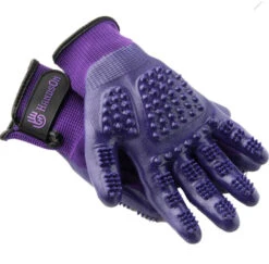 Hands On Grooming & Bathing Gloves- Purple- Junior