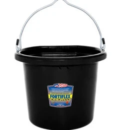 Fortiflex Flat Back Bucket- Black- 20 Qt.