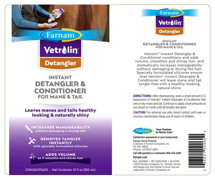 Farnam Vetrolin Detangler 12 Oz - Image 2