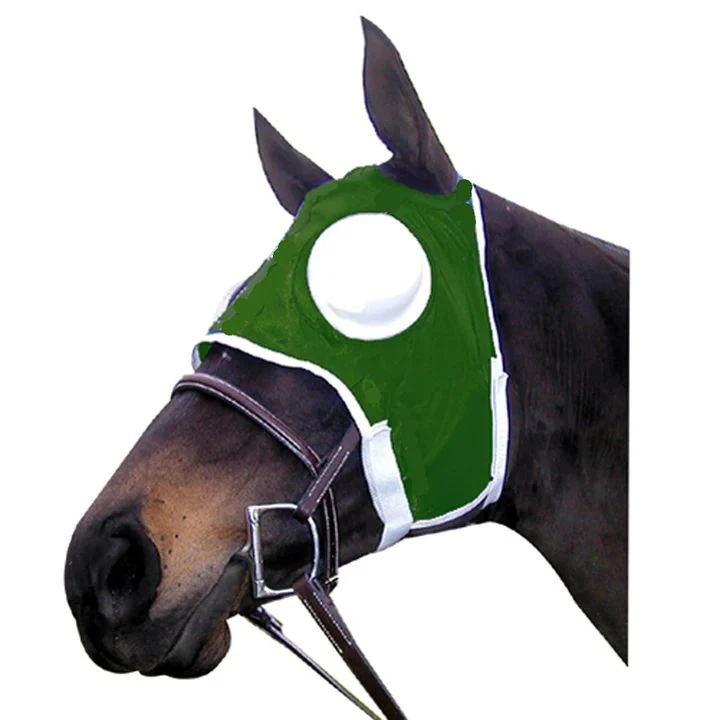 Intrepid International Equine Full Cup Blinker Hood-Green