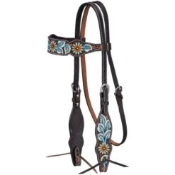 Tough-1 Vintage Floral Brow Headstall