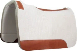 Mustang Blue Horse Pressed Wool Contoured Pad